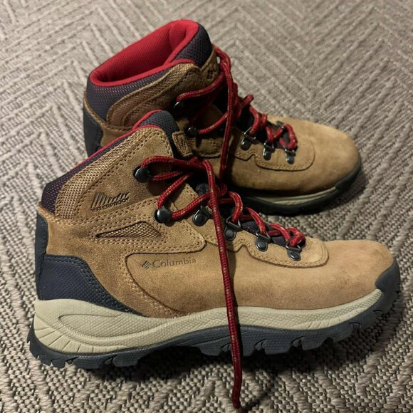 Columbia Women's Newton Ridge Plus Tan/Red Hiking Boots Size 7.5 - Picture 4 of 10